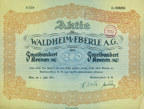 Waldheim-Eberle AG [2 Stück]