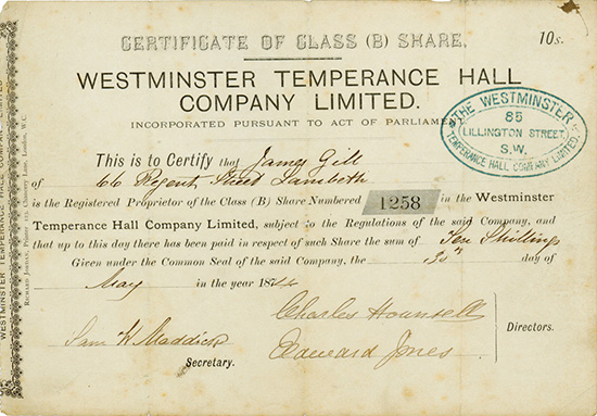 Westminster Temperance Hall Company Ltd.