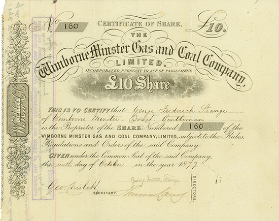 Wimborne Minster Gas and Coal Company, Limited