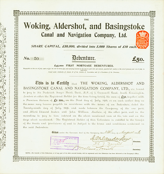 Woking, Aldershot, and Basingstoke Canal and Navigation Company, Ltd.