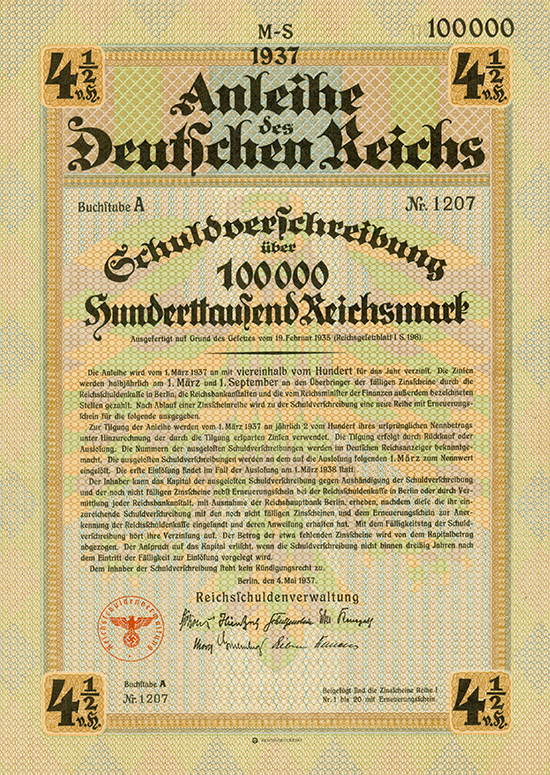 Deutsches Reich - Reichsanleihen 1927 - 1945 [66 Stück]