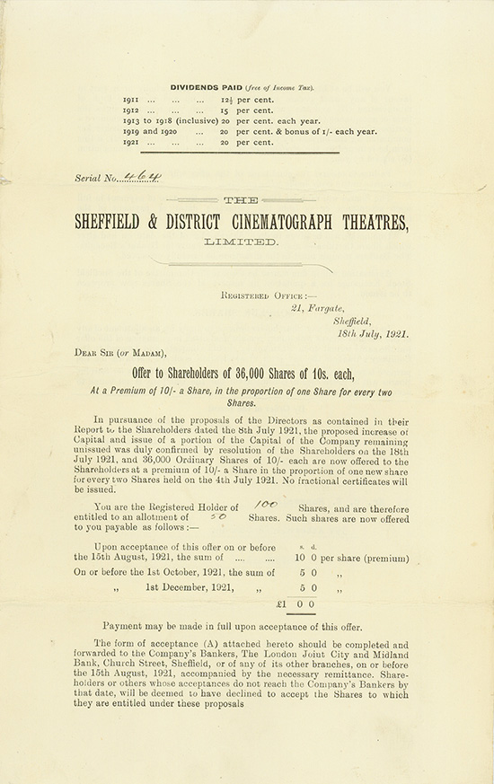 Sheffield & District Cinematograph Theatres, Limited