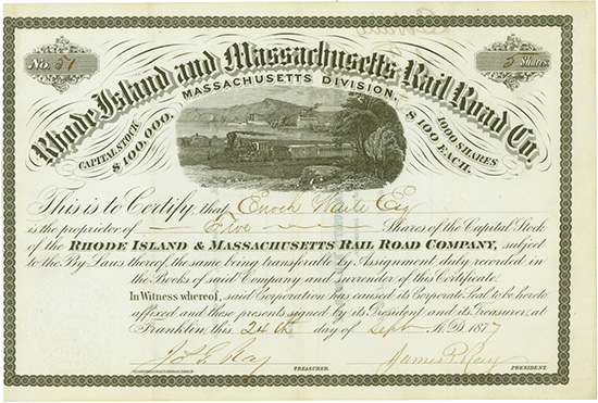 Rhode Island and Massachusetts Rail Road Co. Massachusetts Division