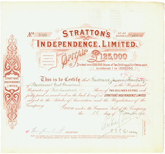 Stratton’s Independence, Limited