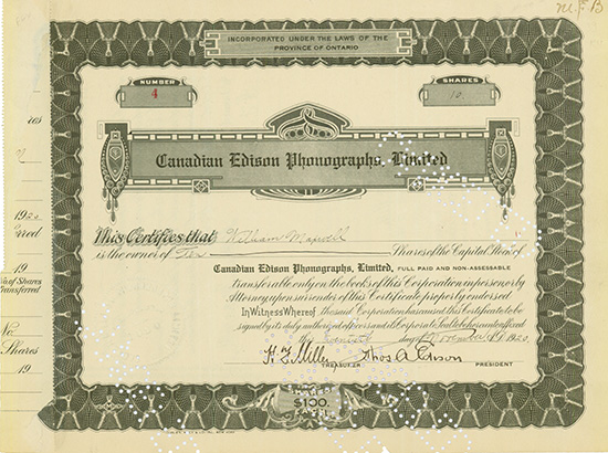 Canadian Edison Phonographs, Limited 