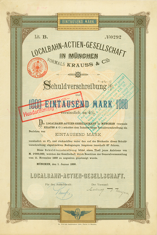 Localbahn-Actien-Gesellschaft in München vormals Krauss & Co.