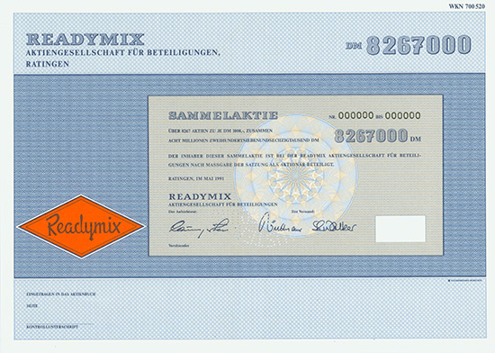 Readymix Aktiengesellschaft für Beteiligungen