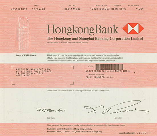 HongkongBank - The Hongkong and Shanghai Banking Corporation Limited