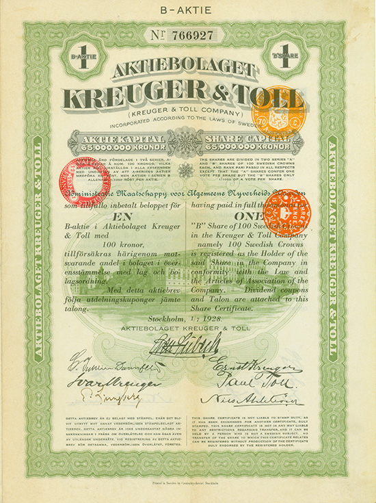 Aktiebolaget Kreuger & Toll (Kreuger & Toll Company)