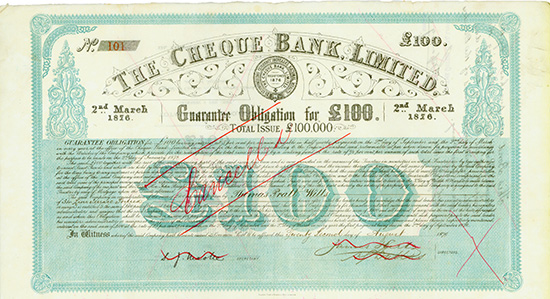 Cheque Bank, Limited