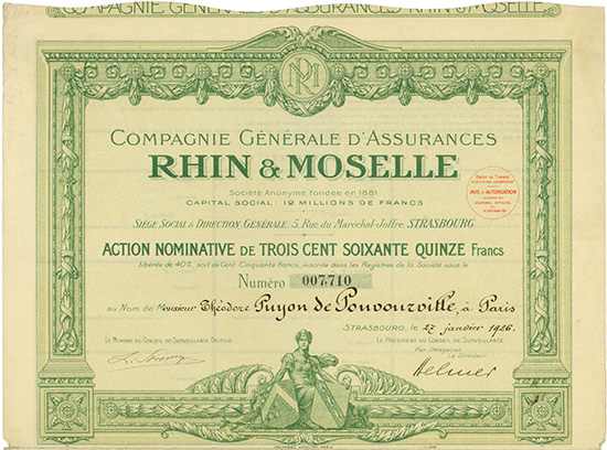 Compagnie Générale d'Assurances Rhin & Moselle Société Anonyme