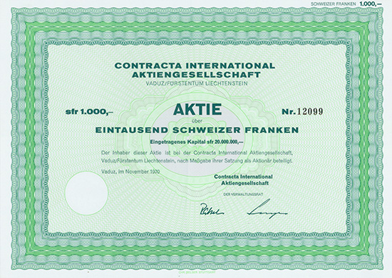 Contracta International AG