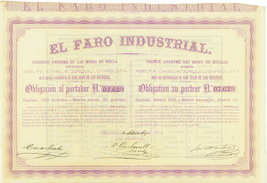 El Faro Industrial, Sociedad Anonima de las Minas de Hulla