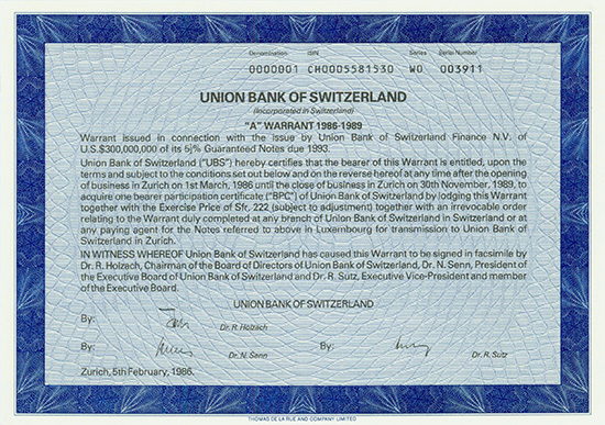 Union Bank of Switzerland