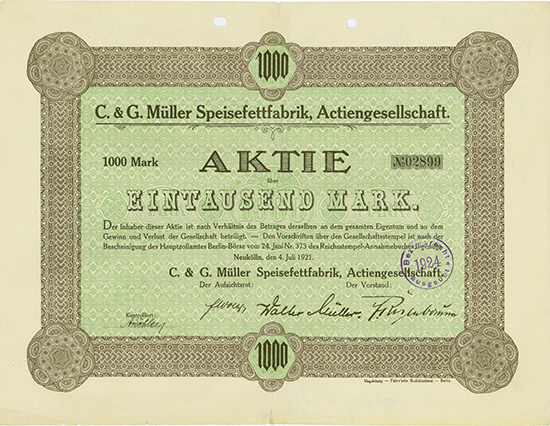 C. & G. Müller Speisefettfabrik AG