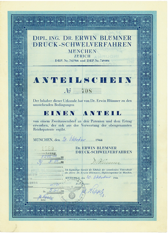 Dipl. Ing. Dr. Erwin Blümner Druck-Schwelverfahren