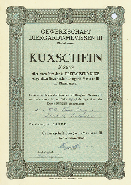 Gewerkschaft Diergardt-Mevissen III