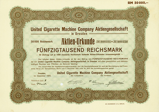 United Cigarette Machine Company AG