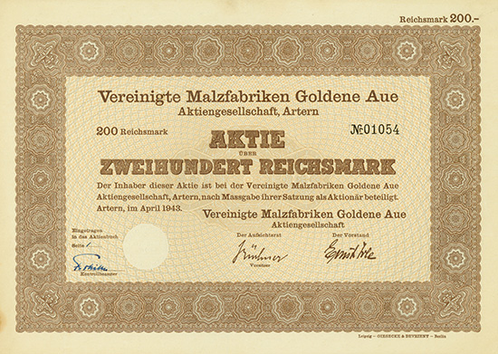 Vereinigte Malzfabriken Goldene Aue AG