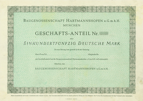 Baugenossenschaft Hartmannshofen e.G.m.b.H.