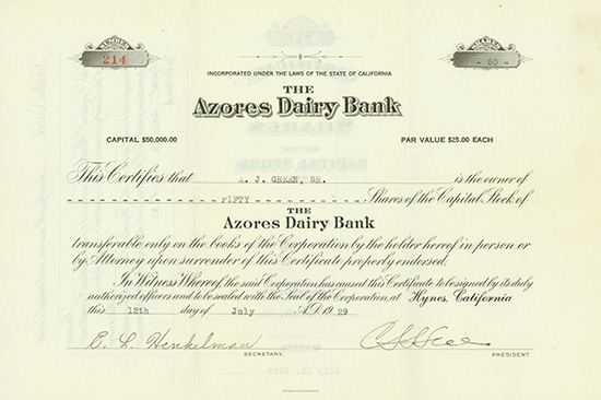 Azores Dairy Bank