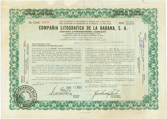 Compañía Litográfica de la Habana, S. A. (Havana Lithographing Company)