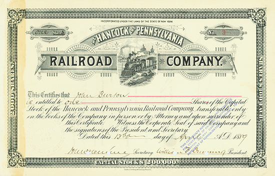 Hancock and Pennsylvania Railroad Company