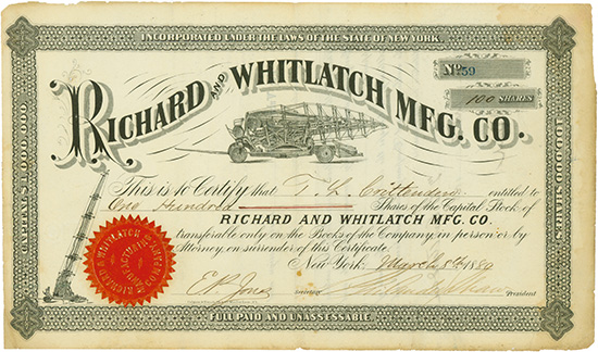Richard and Whitlatch Mfg. Co.