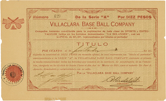 Villaclara Base Ball Company