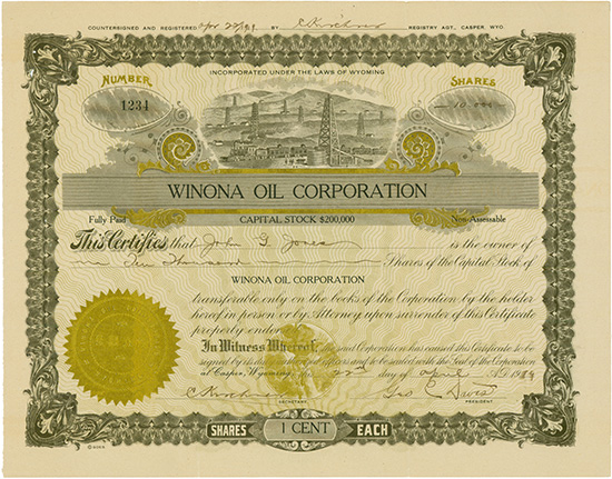 Winona Oil Corporation