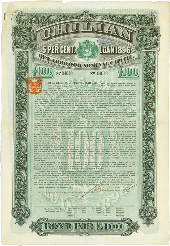 Chilian 5 % Loan 1896