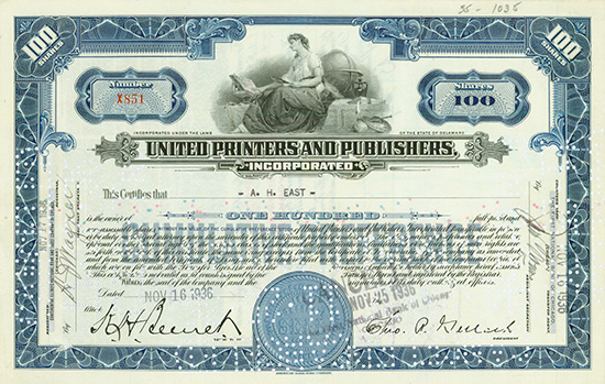 United Printers and Publishers, Incorporated [5 Stück]