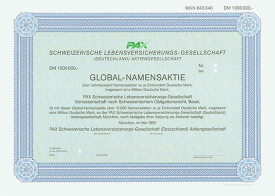 PAX Schweizerische Lebensversicherungs-Ges. (Deutschland) AG