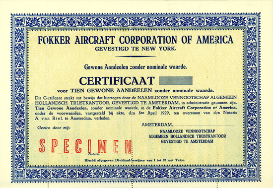 Fokker Aircraft Corporation of America