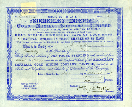 Kimberley Imperial Gold Mining Company