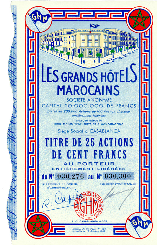 Les Grands Hôtels Marocains S. A.