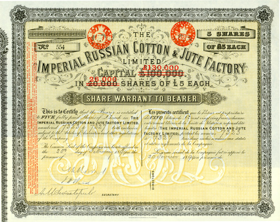 Imperial Russian Cotton and Jute Factory Limited