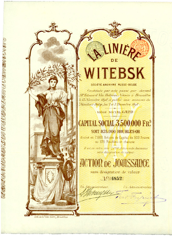 La Liniére de Witebsk Société Anonyme Russo-Belge