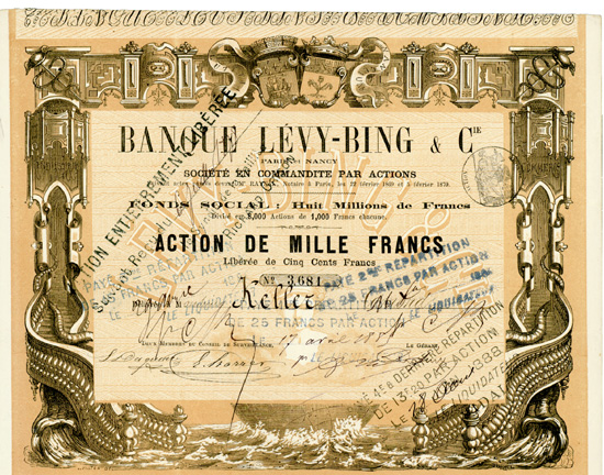 Banque Lévy-Bing & Cie. Paris et Nancy