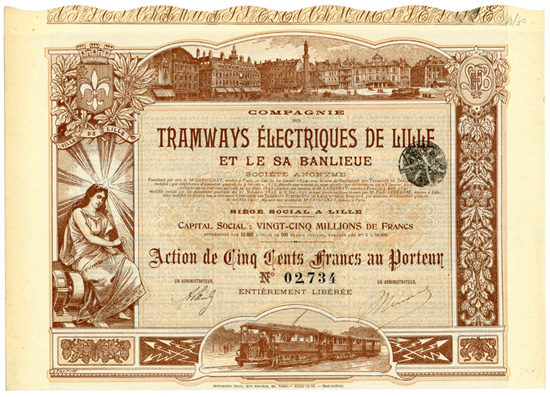 Compagnie des Tramways Èlectriques de Lille et le sa Banlieue