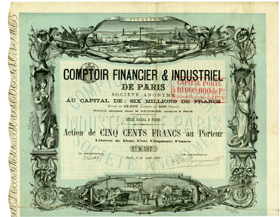 Comptoir Financier & Industriel de Paris Société Anoynme