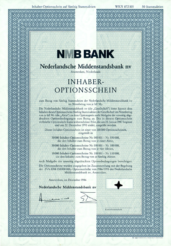 NMB Bank Nederlandsche Middenstandsbank nv