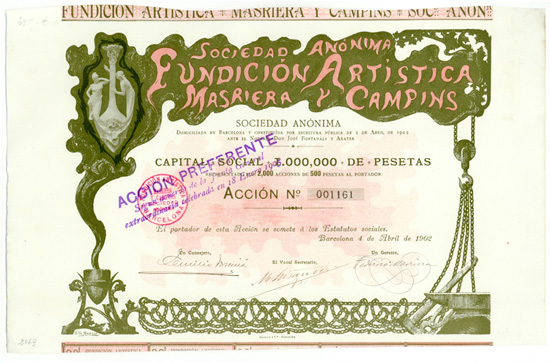 Sociedad Anonima Fundicion Artistica Masriera y Campins