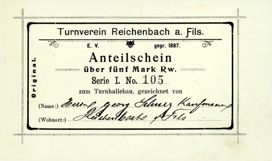 Turnverein Reichenbach a. Fils e. V. gegr. 1887