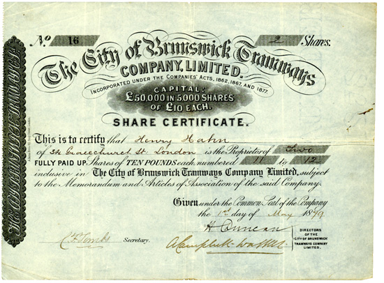 City of Brunswick Tramways Company, Limited