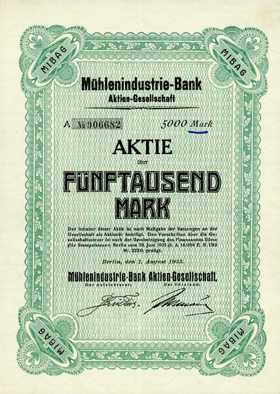 Mühlenindustrie-Bank AG (MIBAG)