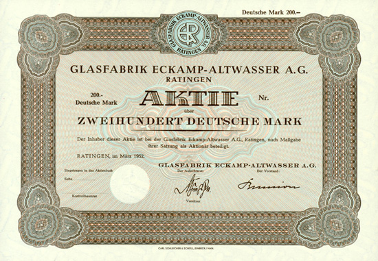 Glasfabrik Eckamp-Altwasser AG
