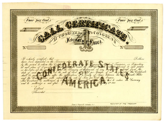 Confederate States of America (Ball 355, Criswell 160)
