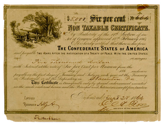 Confederate States of America (Ball 368/369, Criswell 155)