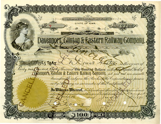 Davenport, Clinton & Eastern Railway Company
